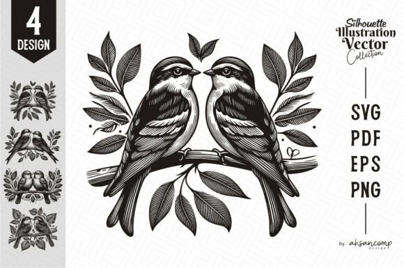 Bird Silhouette Vector Collection 3: Elegant Graphics for Editorial & Web Illustrations