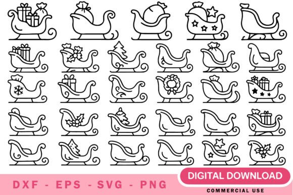 Christmas Reindeer SVG: Festive Illustrations for Holiday Marketing Graphics