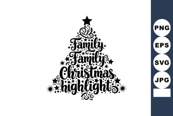 Christmas Tree Design with Family and Ho: Festive Illustrations for Crafters & Etsy Sellers