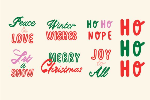 Festive Christmas and Winter Lettering: Graphics & Illustrations for Holiday Content
