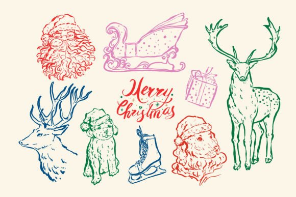 Hand Drawn Christmas Holiday Elements: Graphics & Illustrations for Warm, Engaging Brand Campaigns