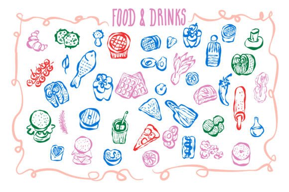 Hand Drawn Food and Drinks Collection: A Fresh Visual Asset for Brand Storytelling