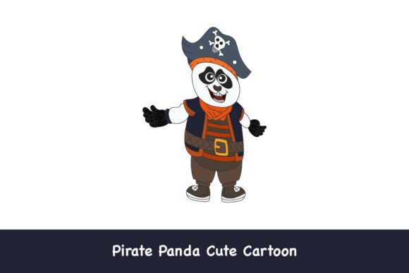 Pirate Panda Cute Cartoon: A Playful Graphic for Kids and Branding Projects