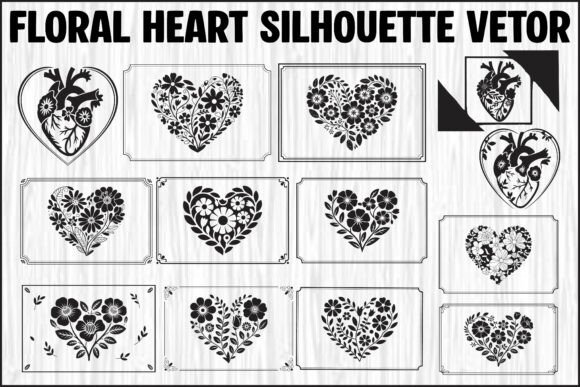 Romantic Flower Heart SVG Collection: Graphics & Illustrations for Emotional Branding