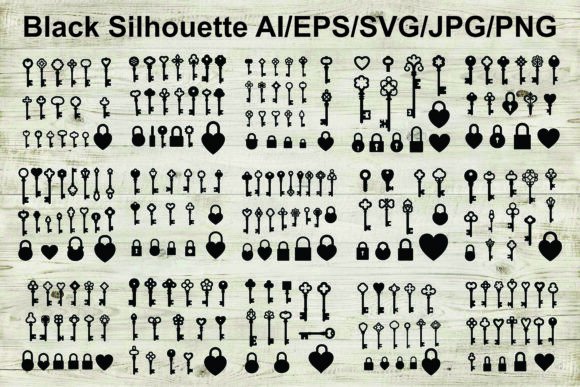 Set of Vector Keys Vector Bundle: Vintage-Inspired Graphics for Editorial and Web Design