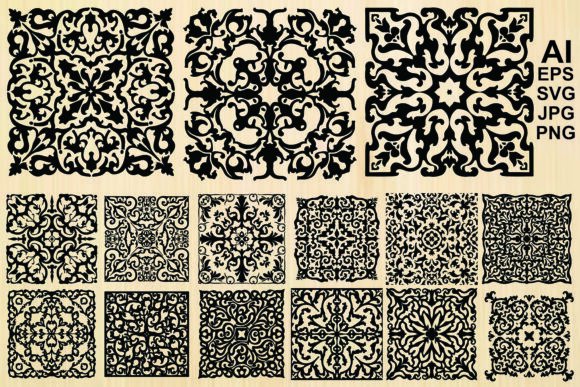 Silhouette Ornament Patterns Bundle – Elegant Graphics for Timeless Illustrations