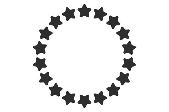 Simple Star Round Border – Clean Graphics for Digital Sellers