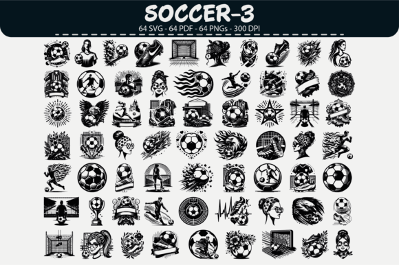Soccer Player Clipart – 64 Designs: Graphics & Illustrations for Branding and Marketing