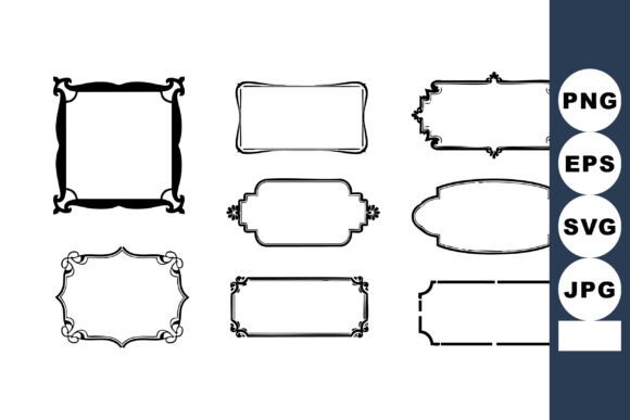 Vintage Ornamental Frame Borders – Elegant Graphics for Brand Illustrations